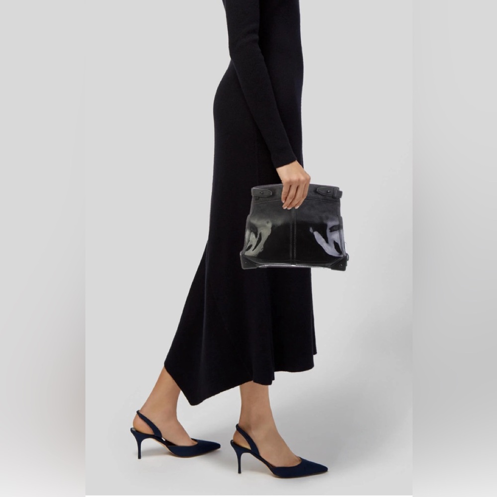 Alexander Wang Adele oversized clutch patent leather fold over bag $950 pristin